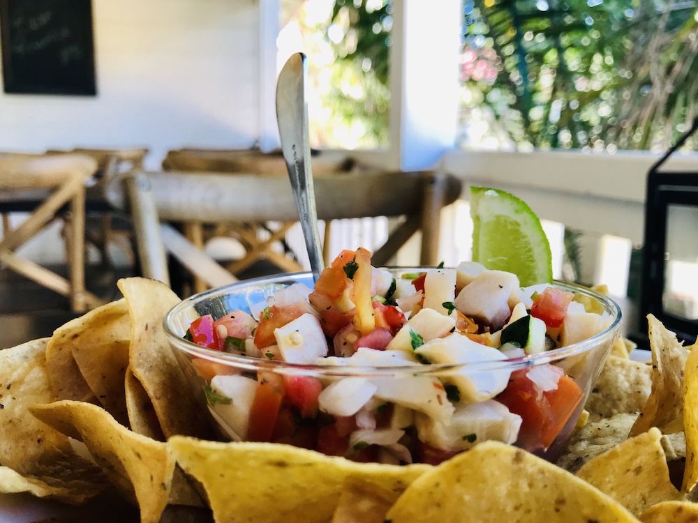 Ceviche van Conchas in Belize