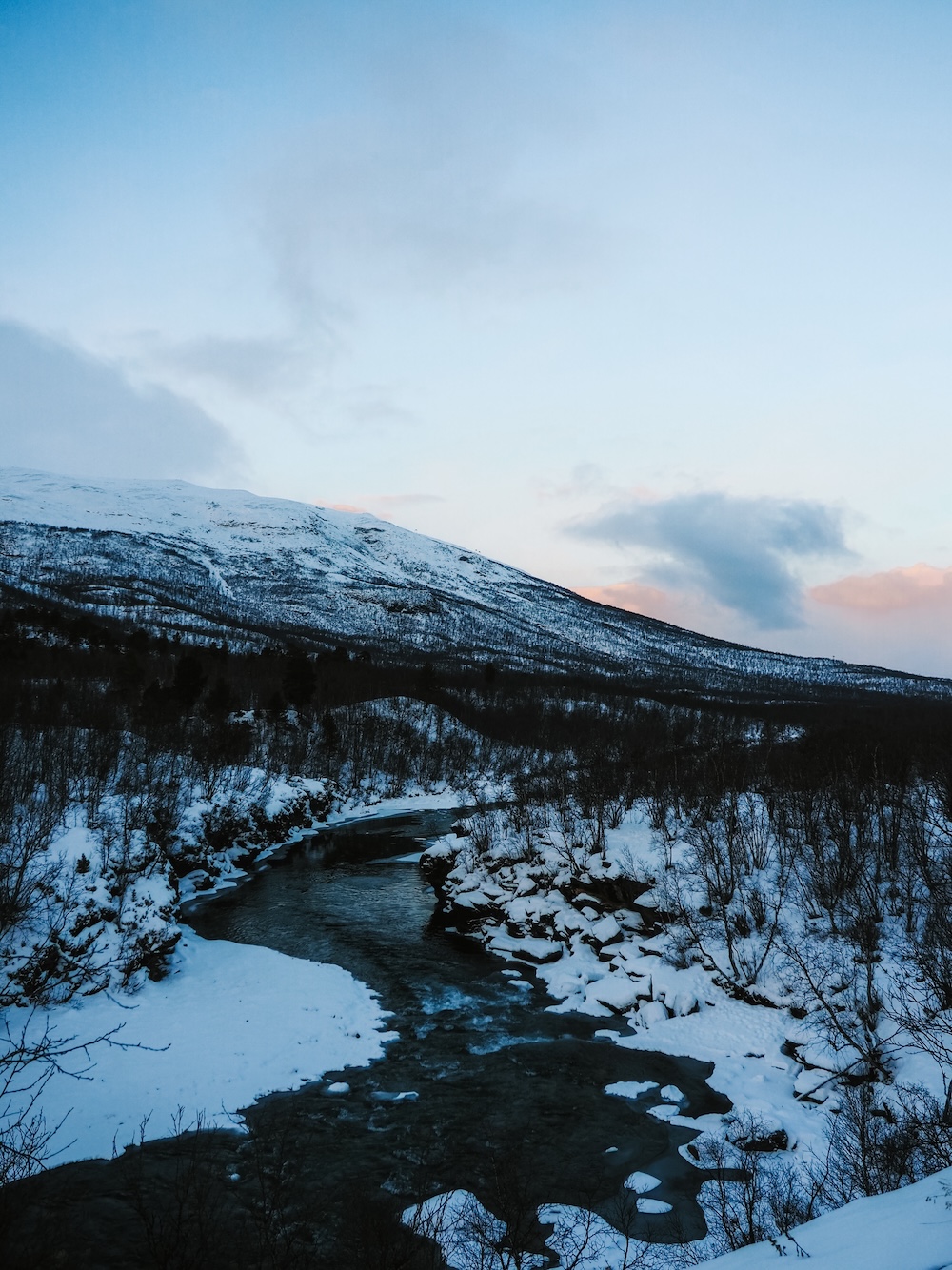 Abisko landschap met rivier