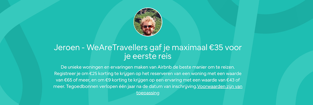 Airbnb tegoedbon kortingscode 35 euro korting