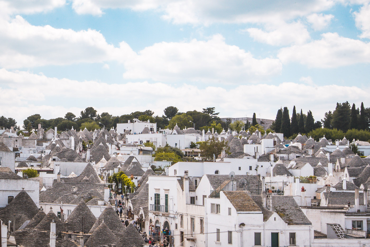 Alberobello trulli uitzicht