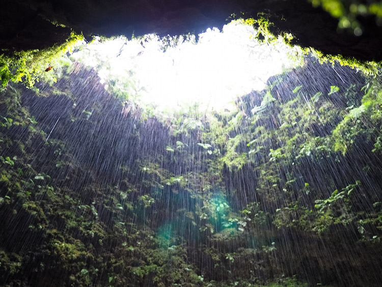 Algar do Carvao regen terceira azoren