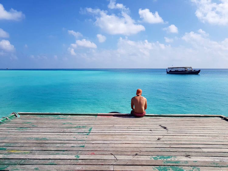 Backpacken Malediven Fulidhoo eiland