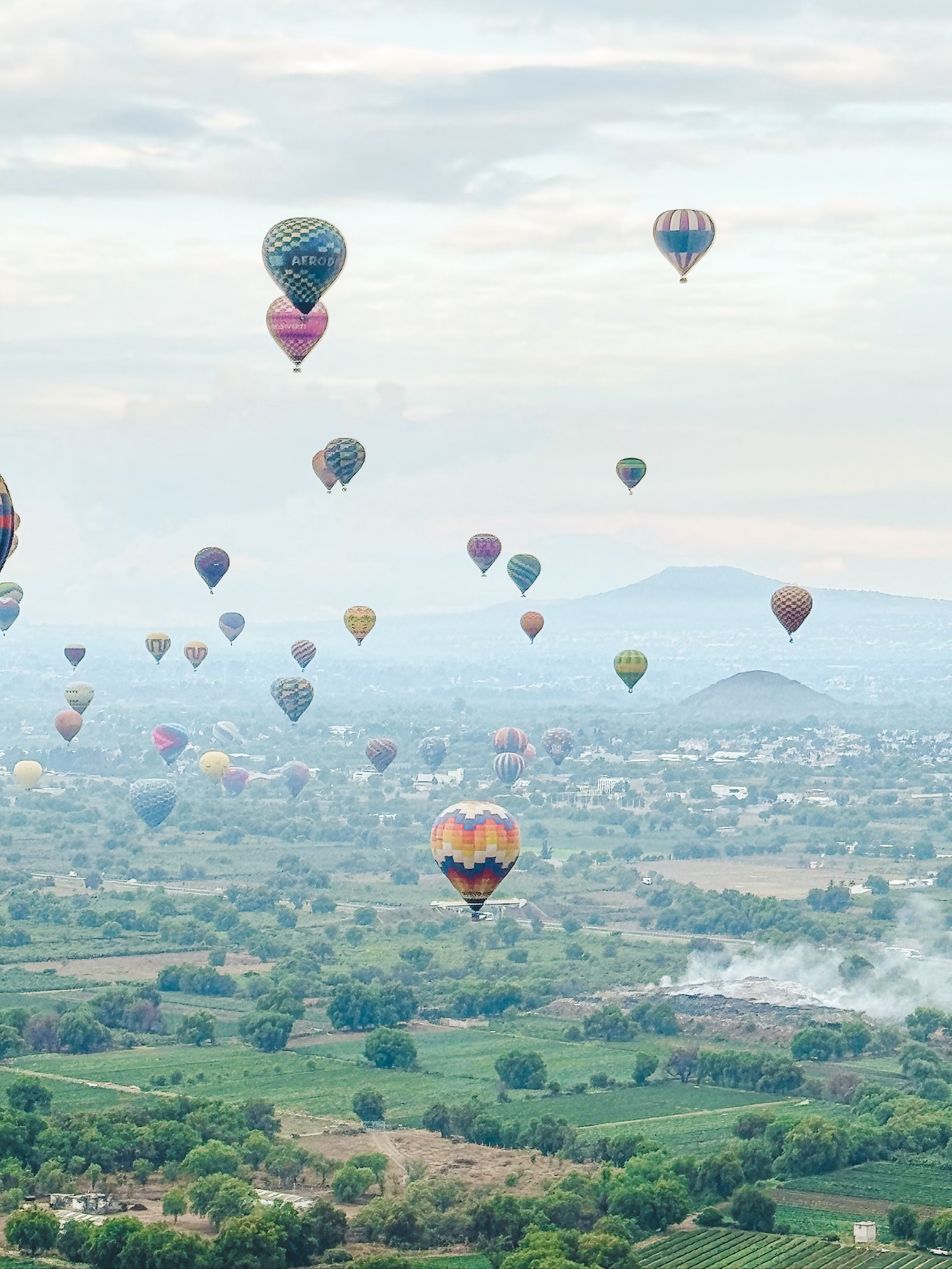 Ballonvaart, Teotihuacán Mexico