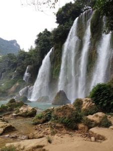 Ban Gioc Waterfall watervallen in vietnam china grens