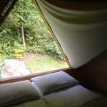 Binnen in onze glamping hut lake bled slovenie