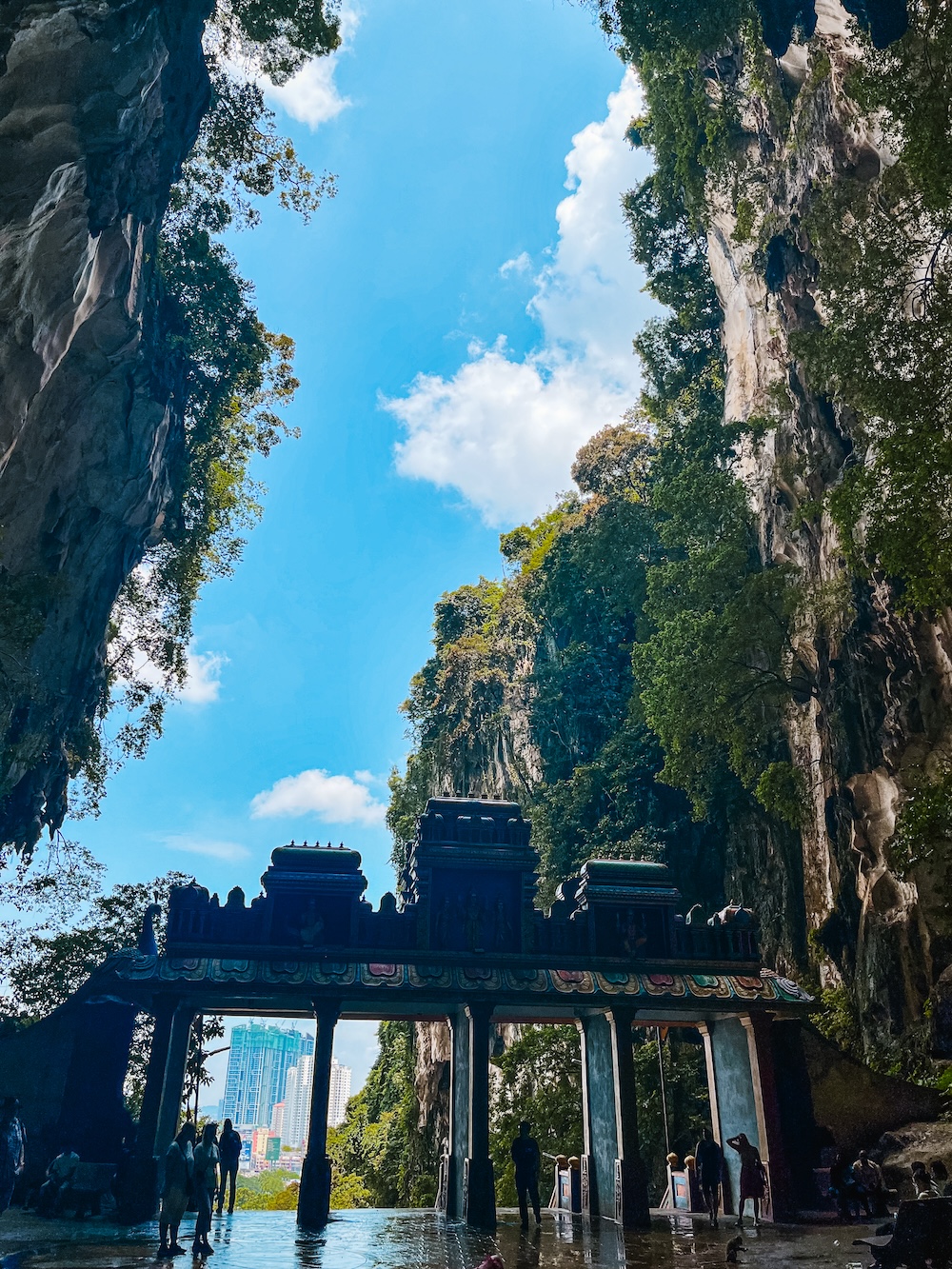 Boven aan de trap, Batu Caves