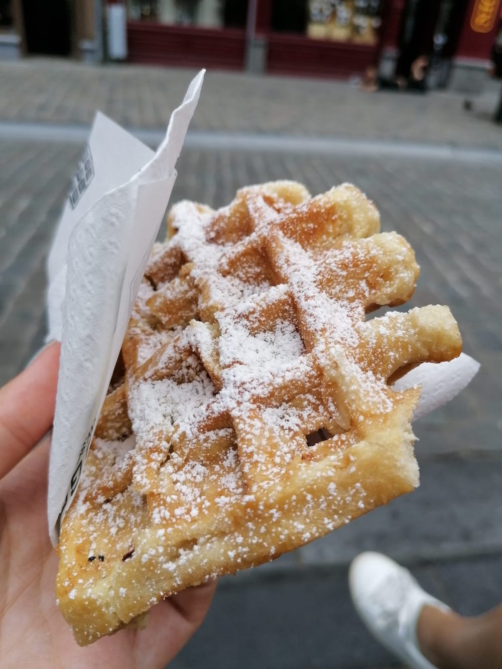 Brussels wafel tijdens je roadtrip door Belgie