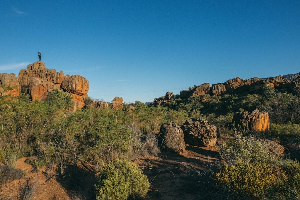 Cederberg klipopmekaar in zuid-afrika