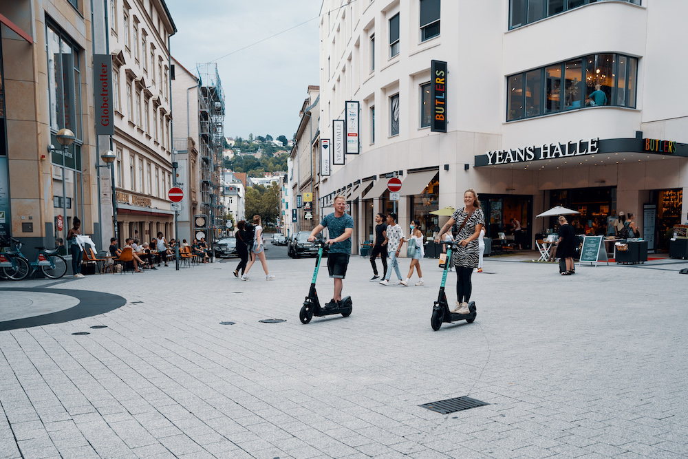 Deel stepjes in Stuttgart