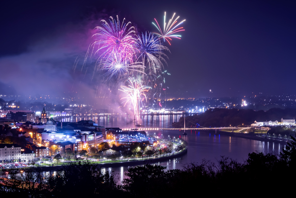 Derry Halloween vuurwerkshow ierland