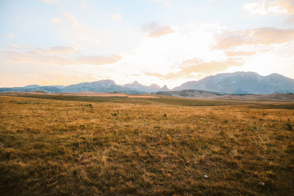 Durmitor, zonsondergang bij Vrazje Jezero