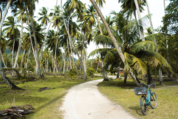 Fietsen backpacken Seychellen budget