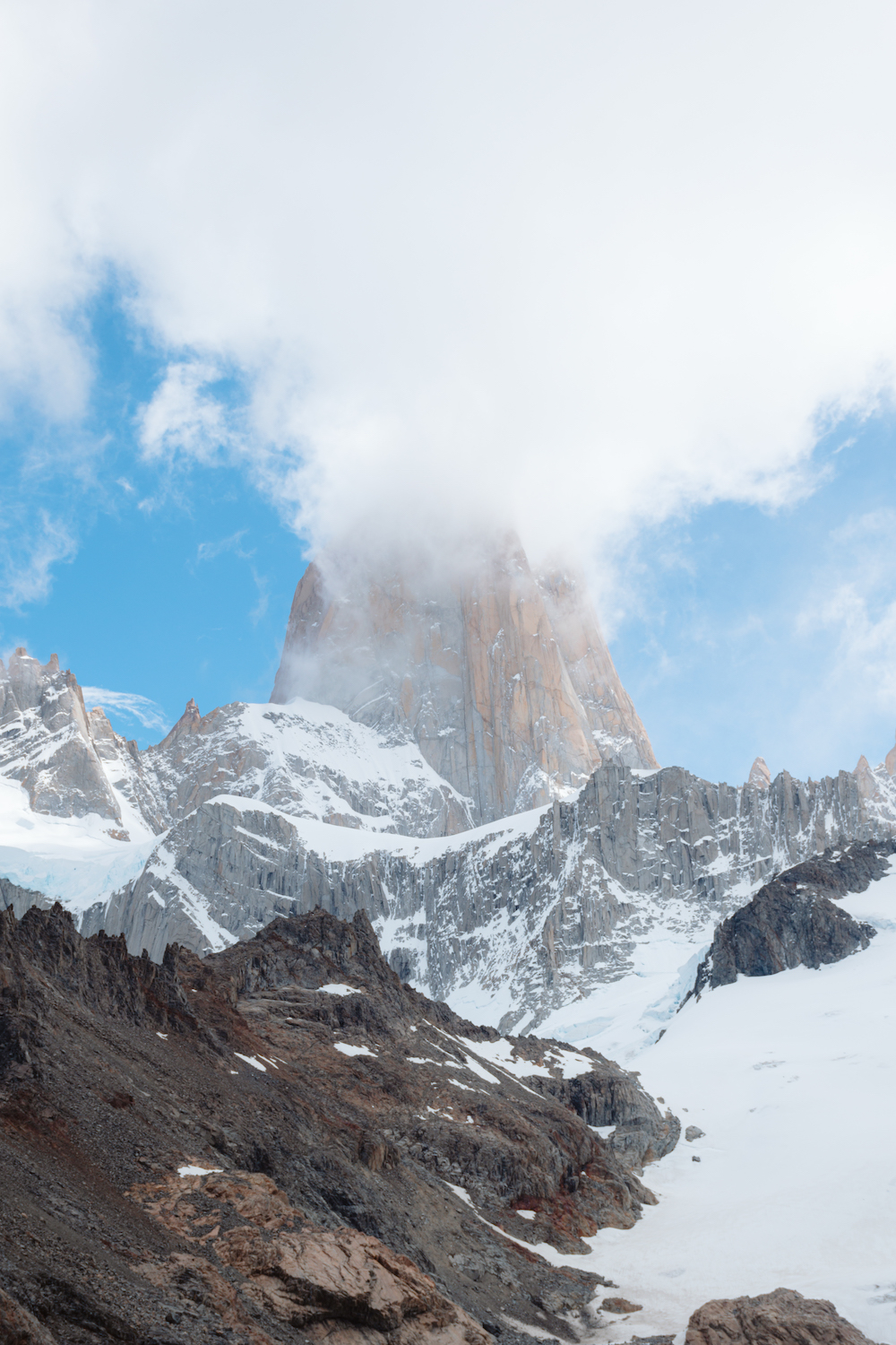 Fitz Roy in de wolken