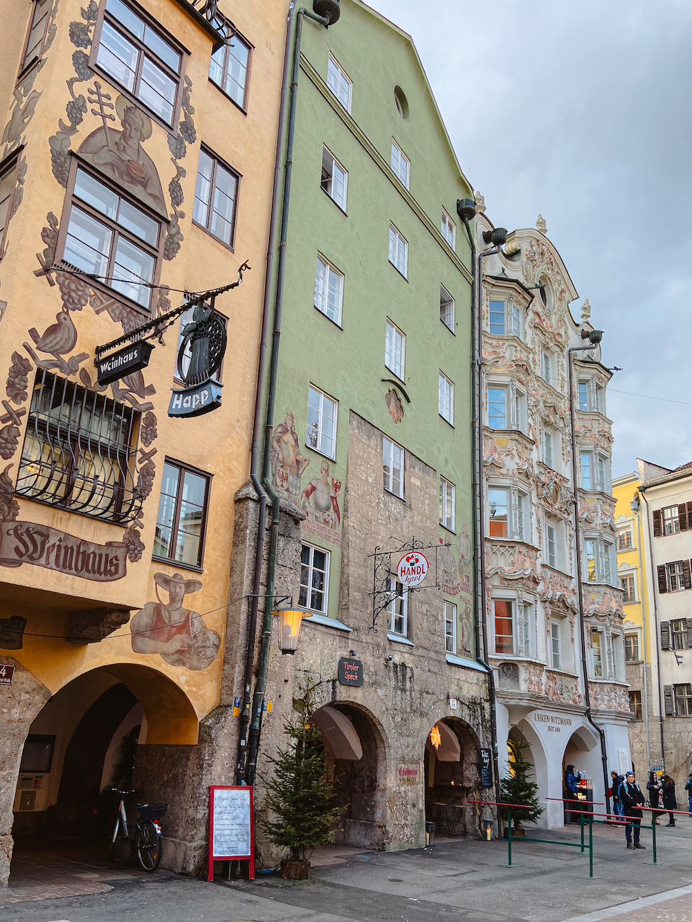 Gekleurde huizen in Innsbruck