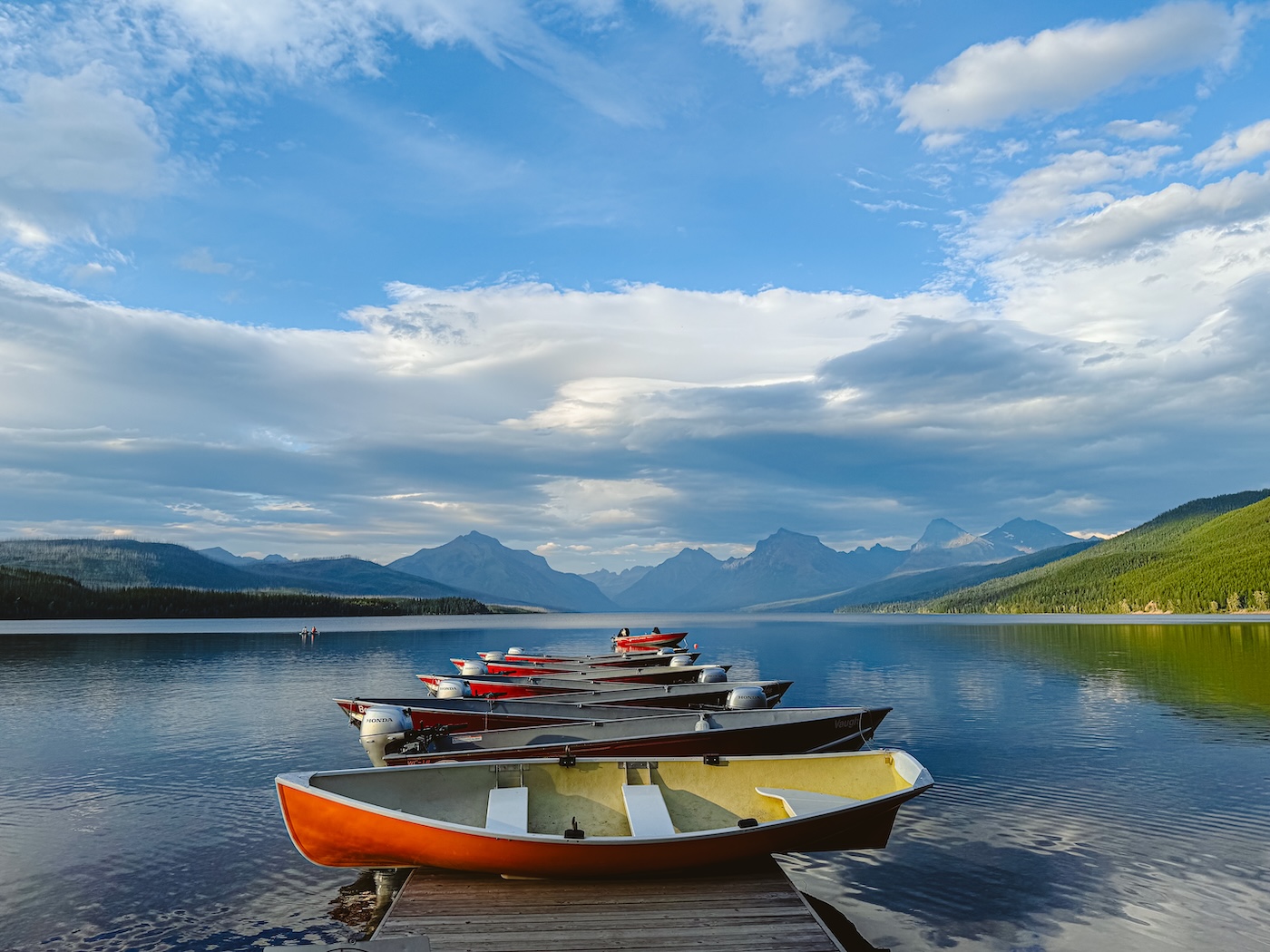 Glacier National Park, bootje Lake McDonald