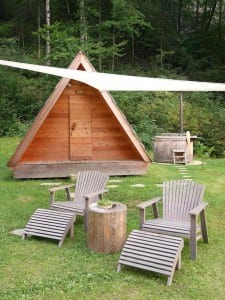 Glamping hut in lake bled slovenie