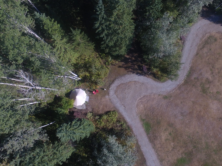 Glamping in Canada foto van boven