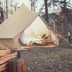 Glamping tent in het plaatsje golden