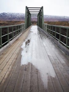 Godafoss waterval brug