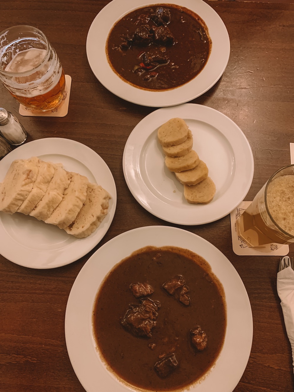 Goulash en Knoedels in Cesky Krumlov