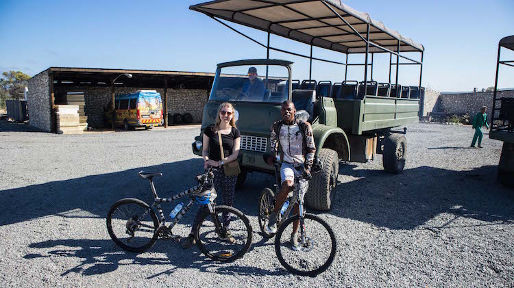 Guide fietssafari bij kaapstad