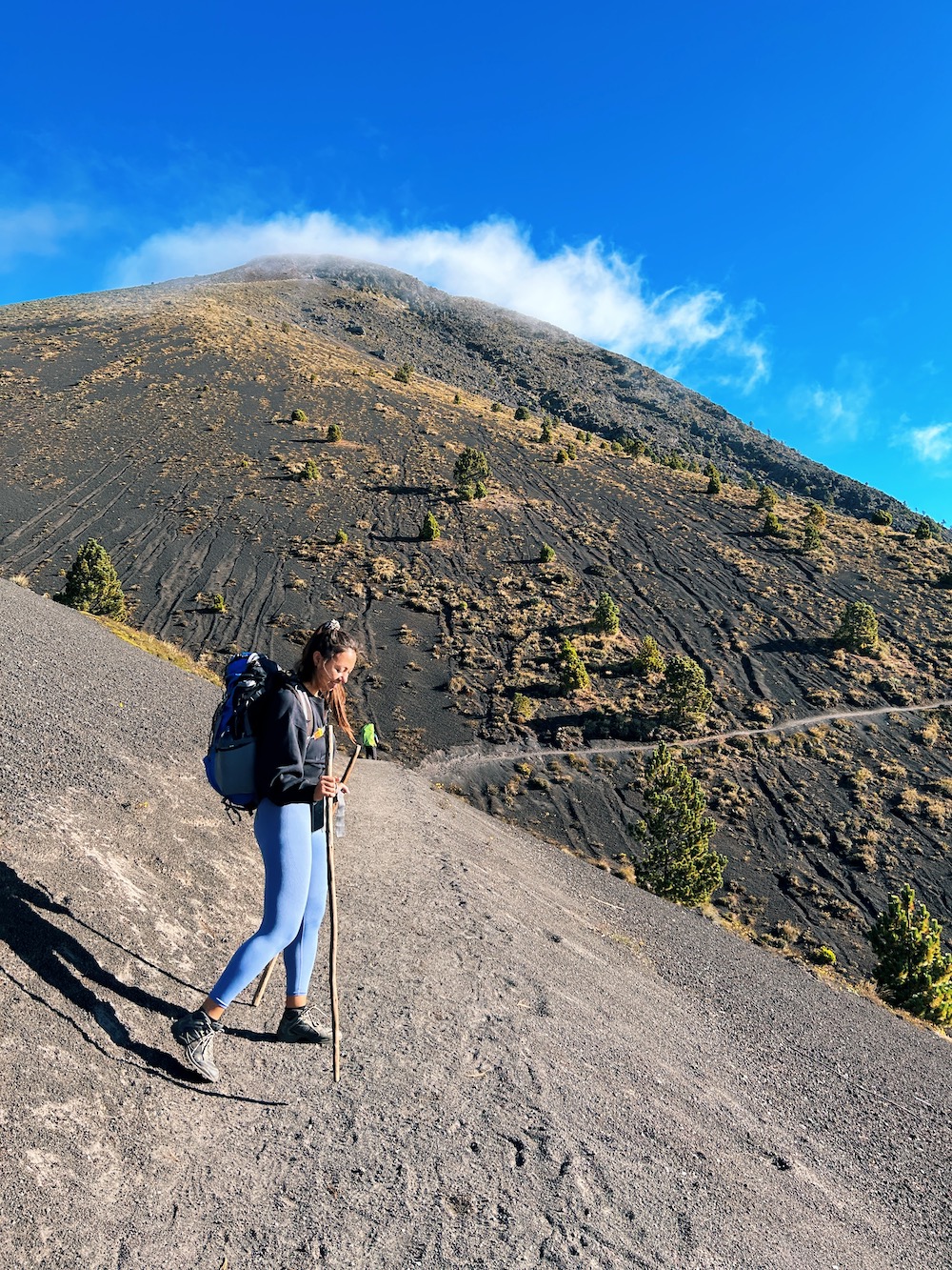 vulkaan Acatanango, backapcken in Guatemala