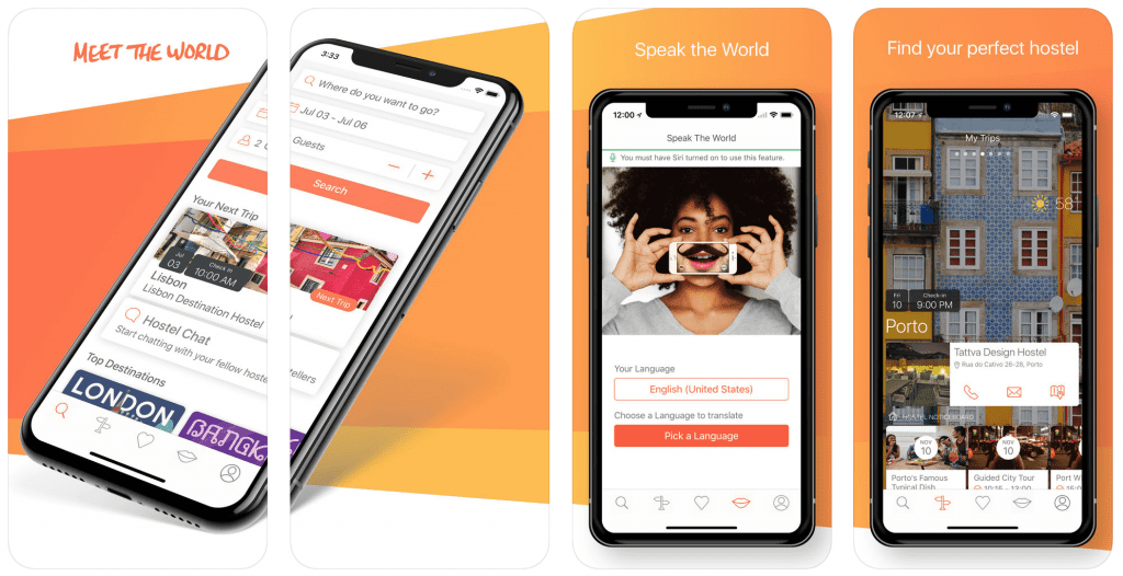 Hostel app Hostelworld