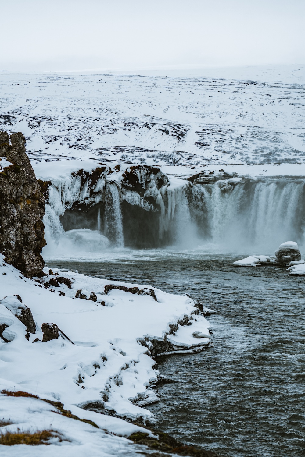 IJsland in de winter, godafoss