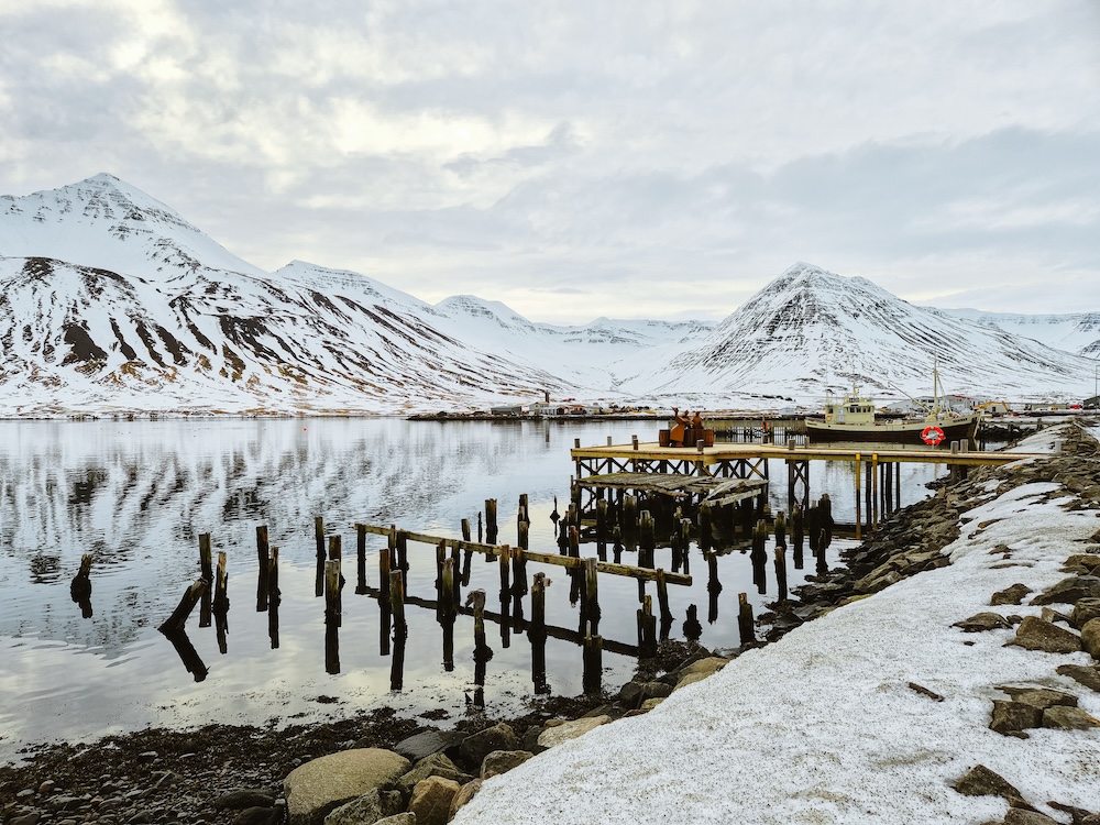 IJsland in de winter, siglufjordur