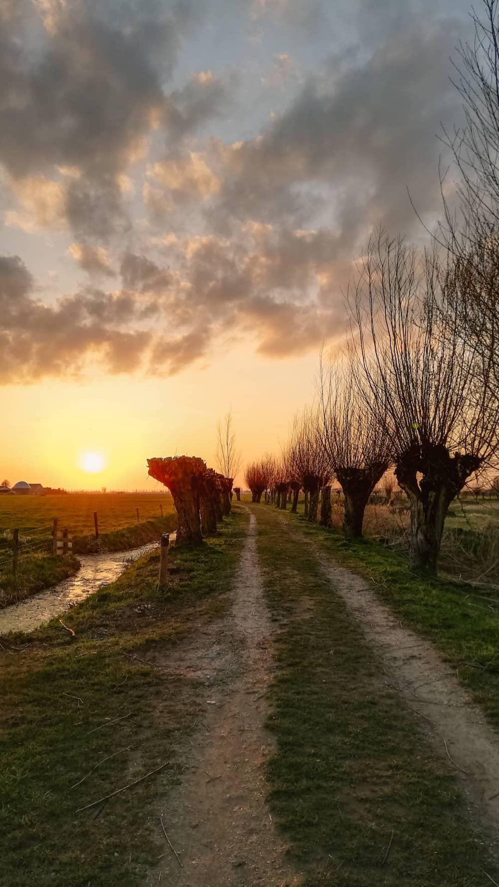 zonsondergang laarzenpad Oss