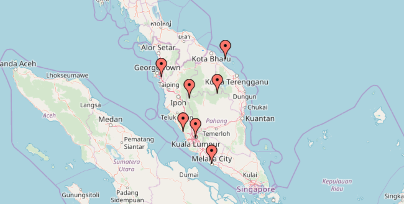 Kaart Van Maleisië Bekijk De Landkaart Wearetravellers