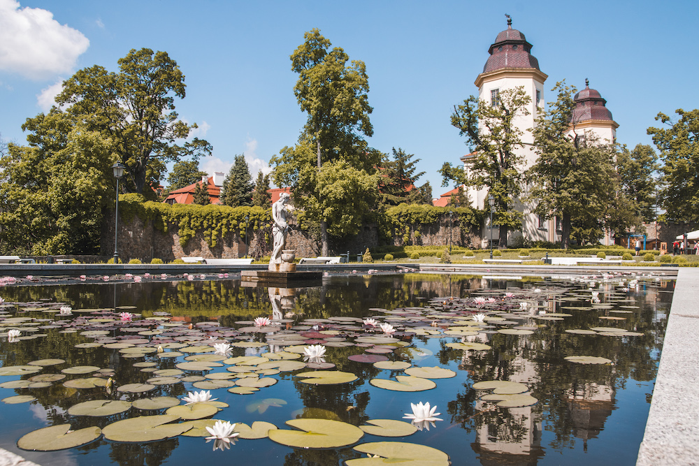 Kasteeltuin Ksiaz Polen kastelen