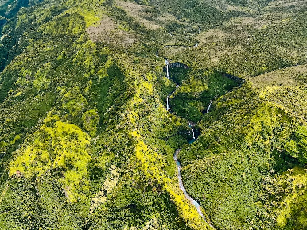 Kauai vanuit de helikopter