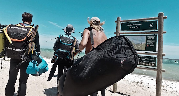 Kitesurfen blouberg Shark Bay beginners les