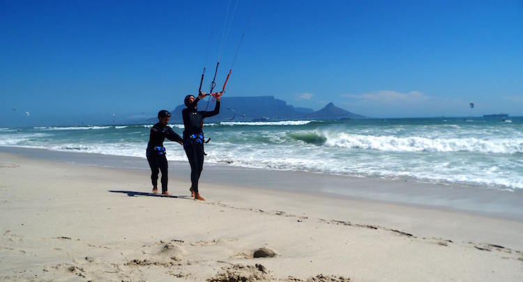 Kitesurfles in Blouberg kitesurfen