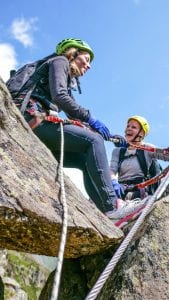 Klettersteigen op de top in stubaital