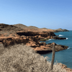 Kust en strand Punta Gallinas