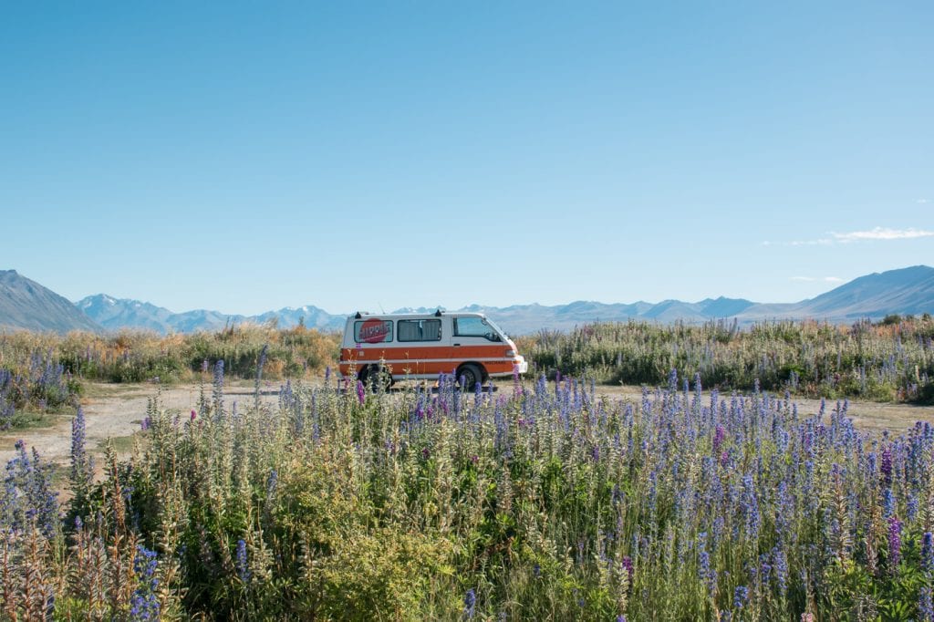 Lake Pukaki Nieuw Zeeland roadtrip backpacken