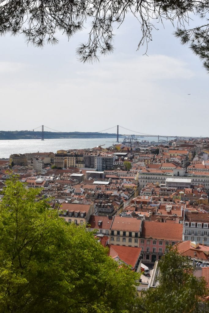 Lissabon tram view miradouro