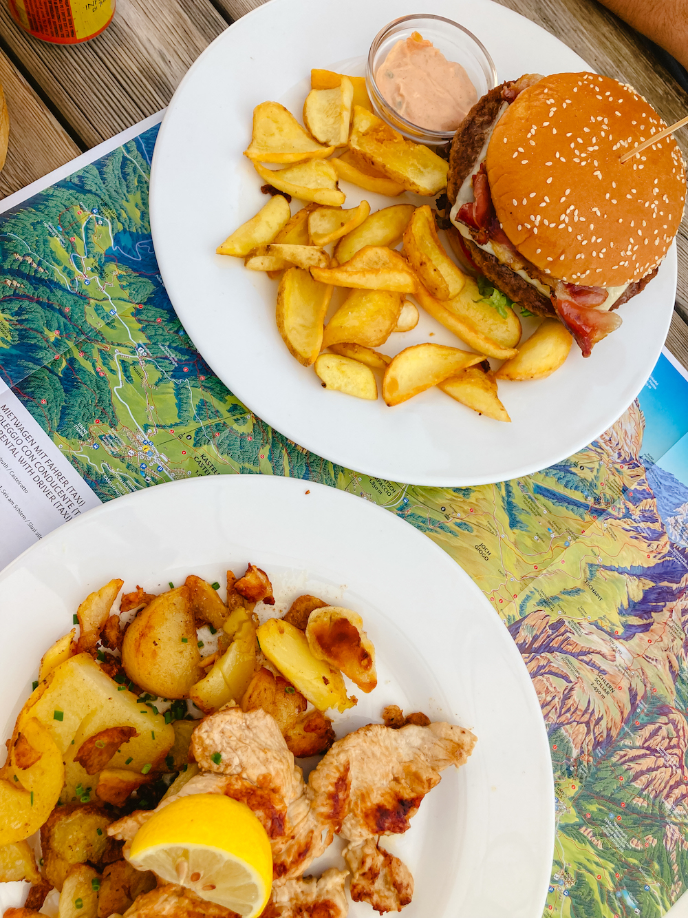 Lunchen bij Seiseralm