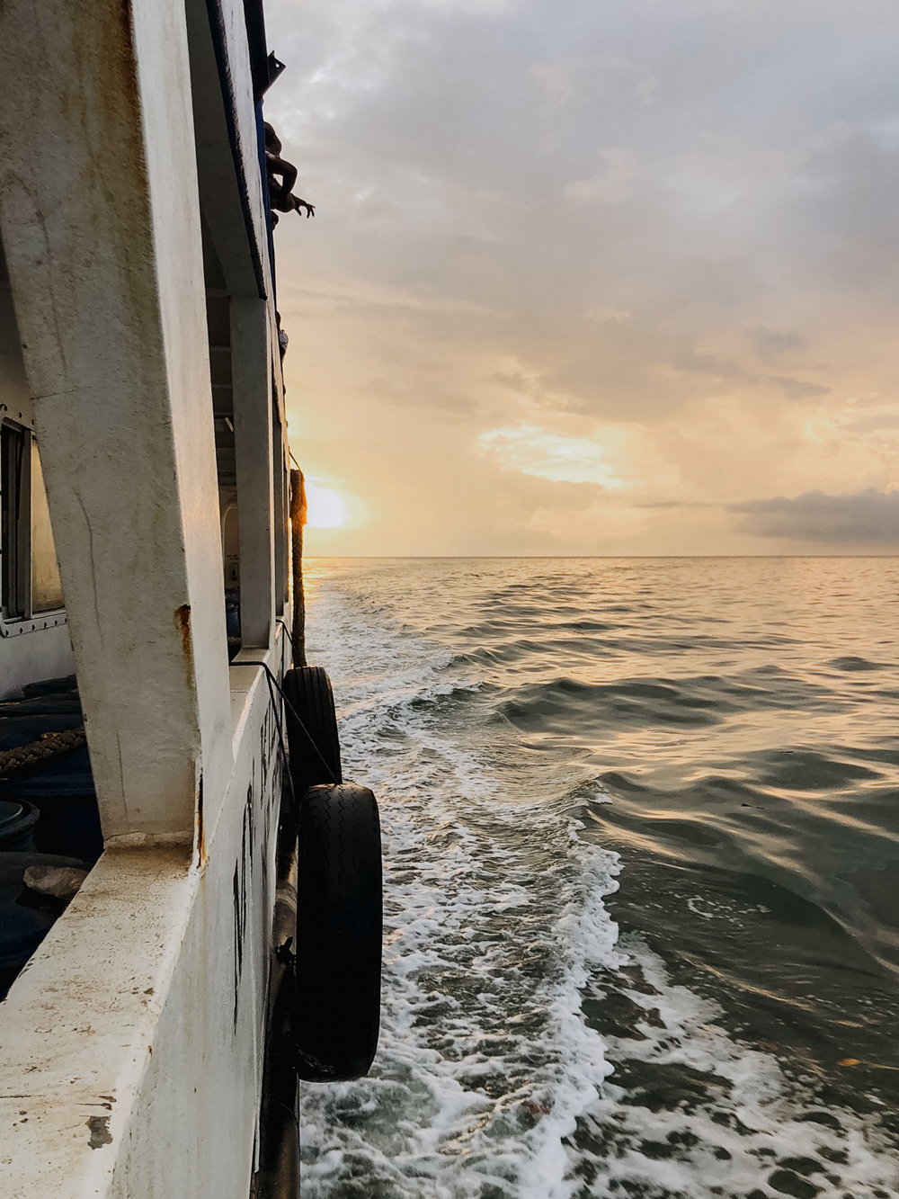 Mafia eiland varen zonsondergang