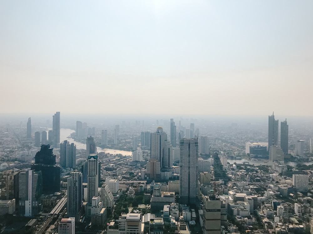 Mahanakhon Skywalk uitzicht Bangkok Thailand