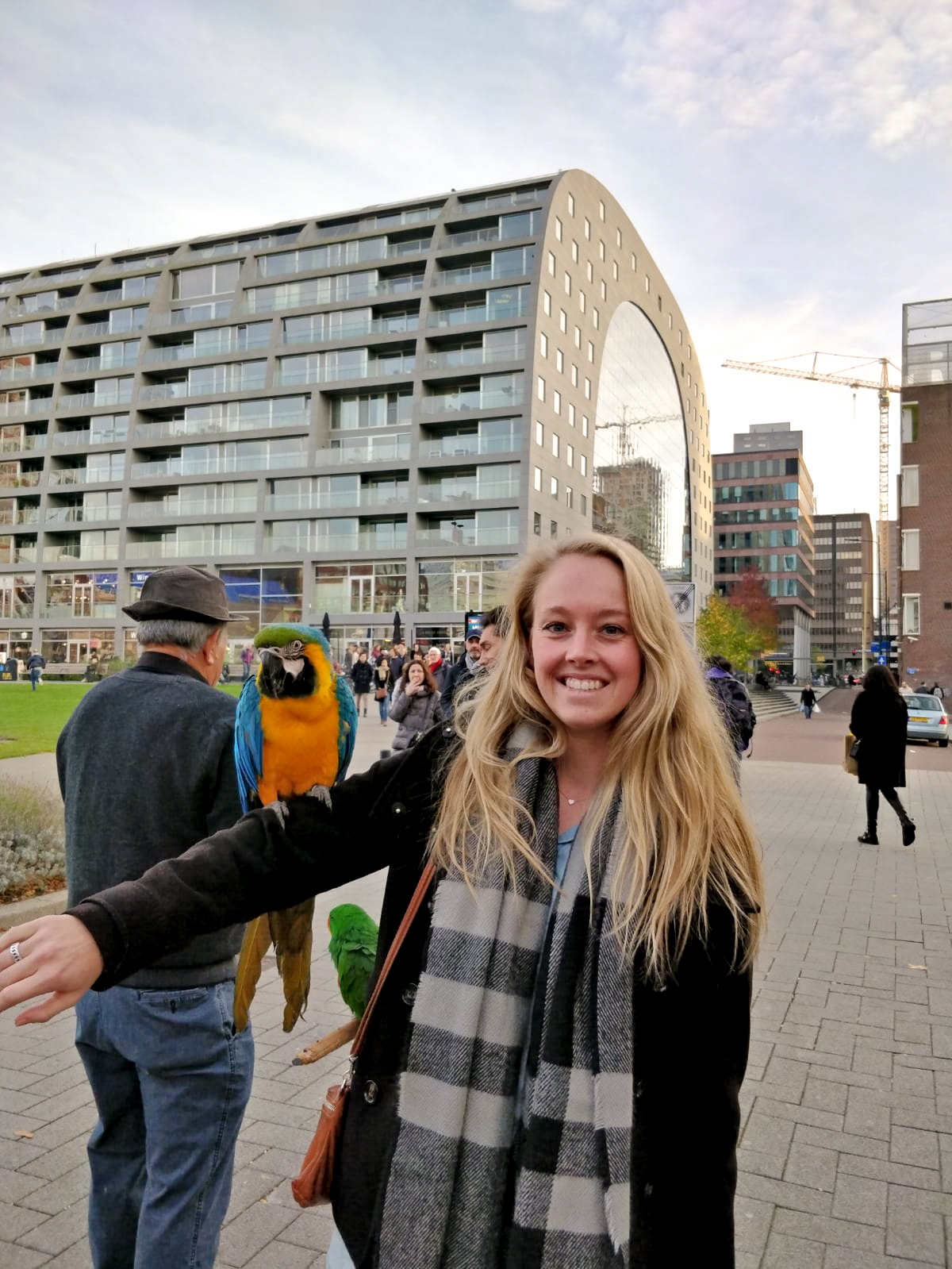 Buiten de markthal van Rotterdam