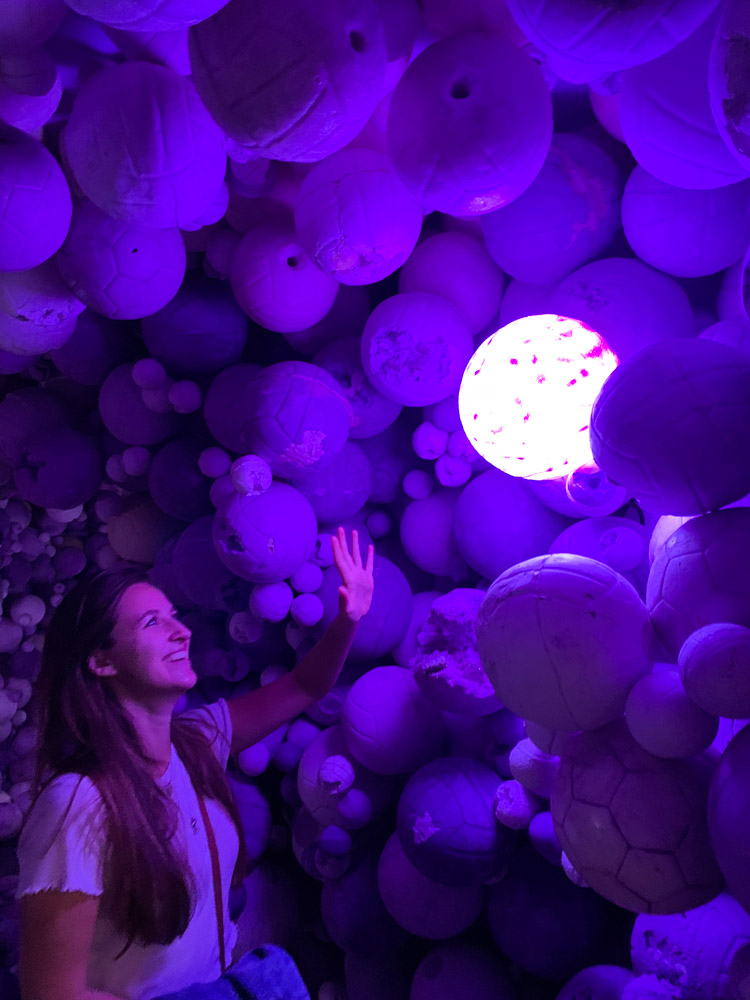 Moco Museum Daniel Arsham purple cave