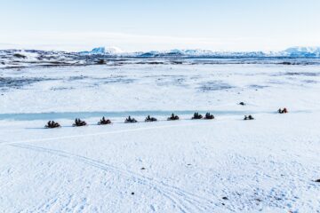 Mývatn activiteit, sneeuwscooter