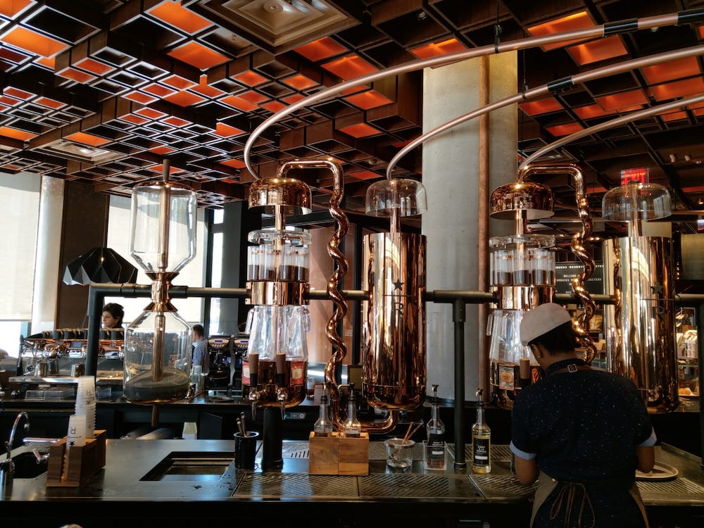 New York tips Starbucks Reserve Roastery