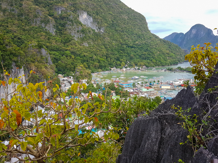 Palawan filipijnen route El-Nido-cliff-klimmen