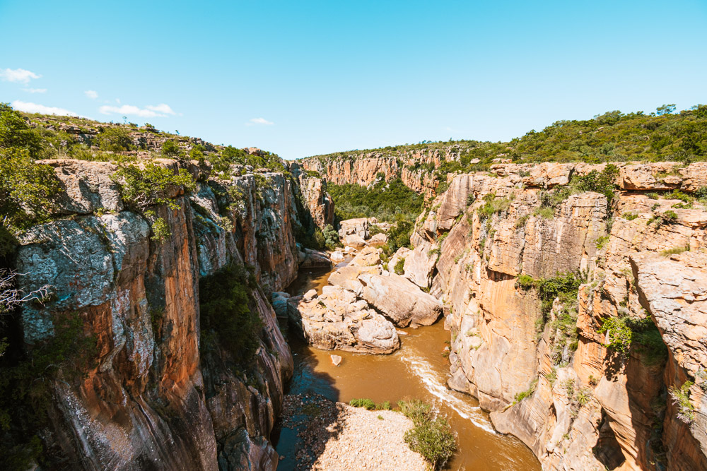 Panoramaroute zuid afrika rivier Bourke's Luck Potholes-0311