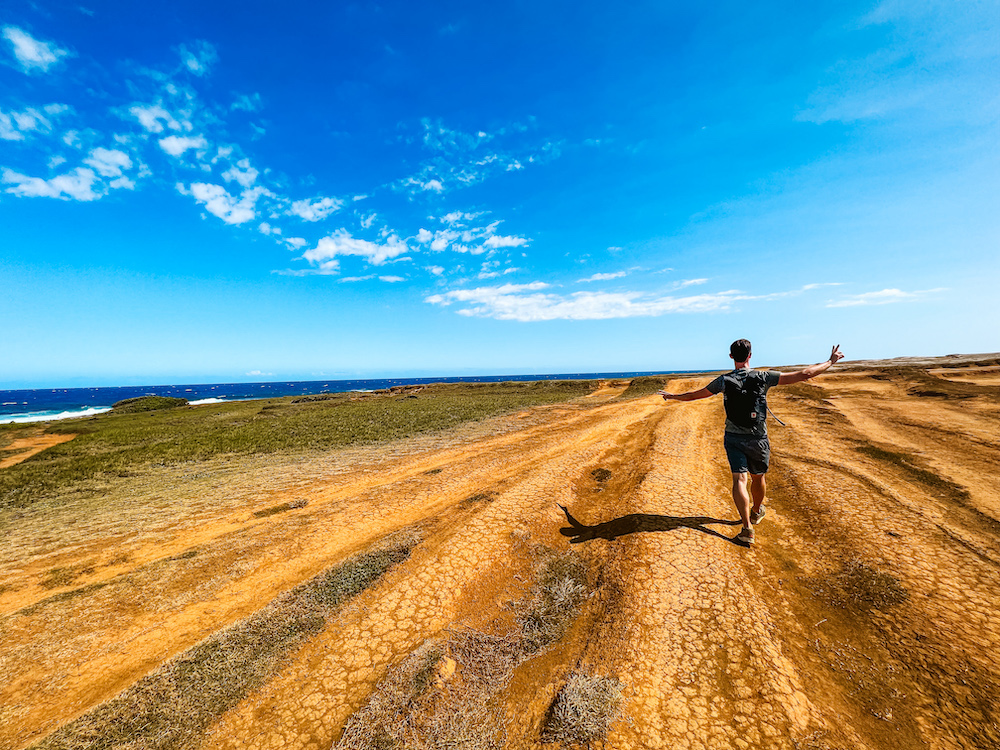 Papakolea green sand beach hike big island