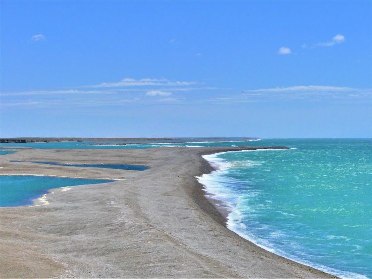 Península Valdés uitzicht over zee